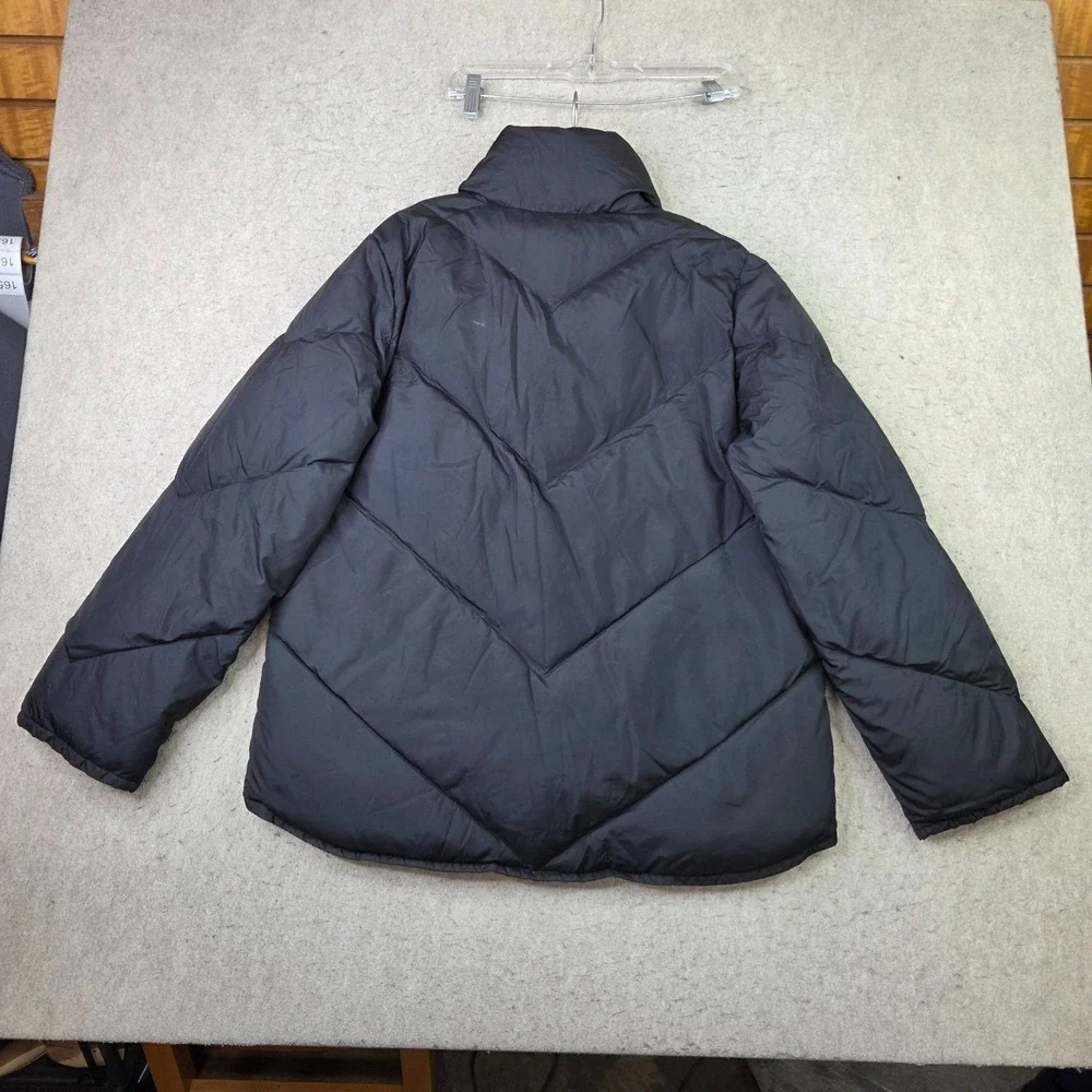 Banana Republic Puffer Jacket Mens XL Black Excellent Down Filled Quilted Zip